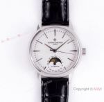 (VC) Swiss Copy Vacheron Constantin Patrimony Moonphase SS White Dial Watch